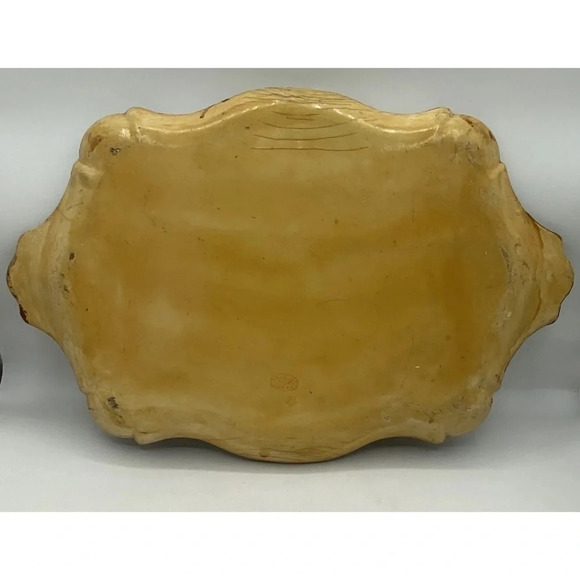 Vintage Japanese Papermache Lacquer Handpainted Floral Serving Tray - Picture 8 of 8